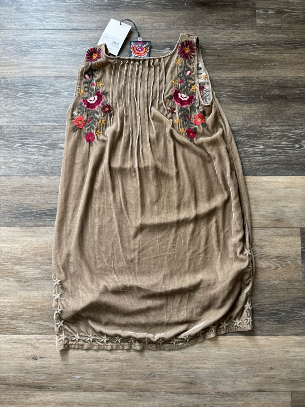 NWT Johnny Was EMILIA VELVET PINTUCK DRESS sz XS - Picture 3 of 5
